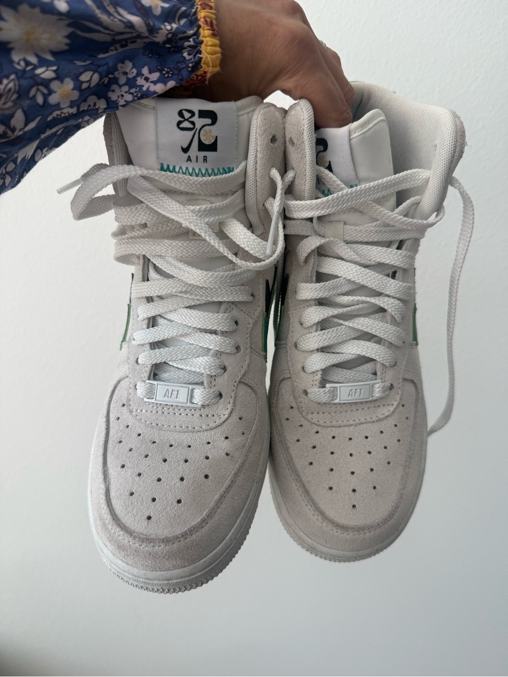Nike Women’s White Air Force 1 with double Swoosh
